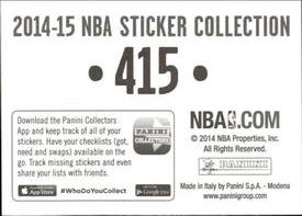 2014-15 Panini Stickers #415 Thunder - Knicks Back