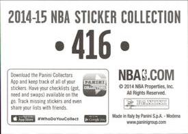 2014-15 Panini Stickers #416 Heat - Lakers Back