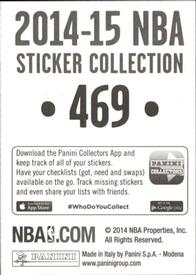 2014-15 Panini Stickers #469 NBA Sportsmanship Award Back