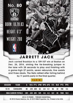 2014-15 Panini Threads #80 Jarrett Jack Back