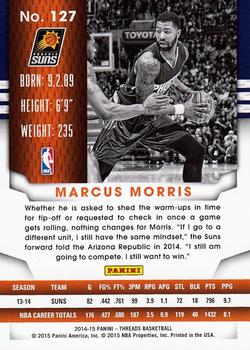2014-15 Panini Threads #127 Marcus Morris Back