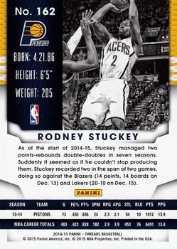 2014-15 Panini Threads #162 Rodney Stuckey Back