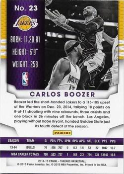 2014-15 Panini Threads #23 Carlos Boozer Back