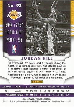 2014-15 Panini Threads #93 Jordan Hill Back