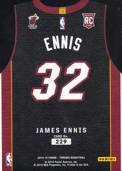 2014-15 Panini Threads #229 James Ennis Back