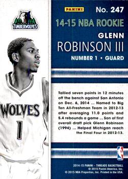 2014-15 Panini Threads #247 Glenn Robinson III Back