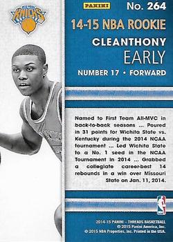 2014-15 Panini Threads #264 Cleanthony Early Back