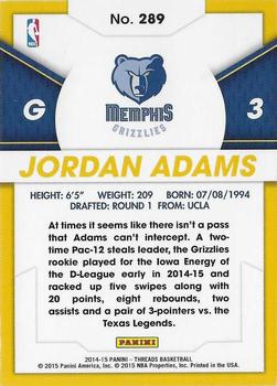 2014-15 Panini Threads #289 Jordan Adams Back