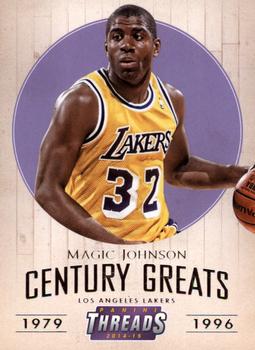 2014-15 Panini Threads - Century Greats #2 Magic Johnson Front