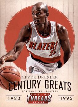 2014-15 Panini Threads - Century Greats #17 Clyde Drexler Front