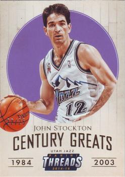 2014-15 Panini Threads - Century Greats Century Proof Gold #5 John Stockton Front