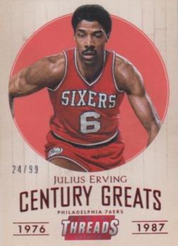 2014-15 Panini Threads - Century Greats Century Proof Red #3 Julius Erving Front