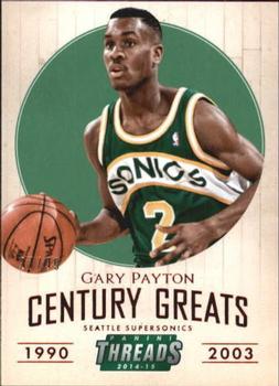 2014-15 Panini Threads - Century Greats Century Proof Red #16 Gary Payton Front