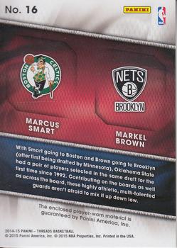 2014-15 Panini Threads - Freshman Pairs #16 Marcus Smart / Markel Brown Back