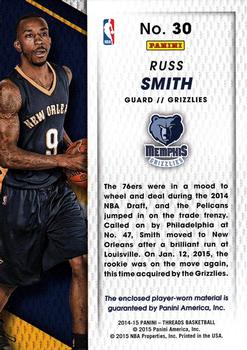 2014-15 Panini Threads - Rookie Threads #30 Russ Smith Back