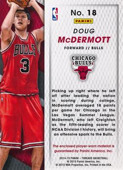 2014-15 Panini Threads - Rookie Threads #18 Doug McDermott Back