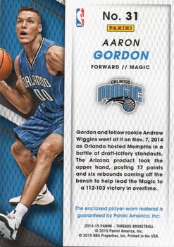 2014-15 Panini Threads - Rookie Threads #31 Aaron Gordon Back