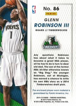 2014-15 Panini Threads - Rookie Threads #86 Glenn Robinson III Back