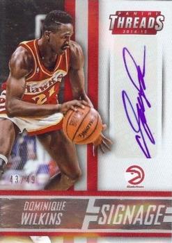 2014-15 Panini Threads - Signage #40 Dominique Wilkins Front