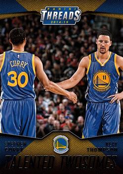 2014-15 Panini Threads - Talented Twosomes #4 Stephen Curry / Klay Thompson Front