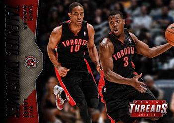 2014-15 Panini Threads - Talented Twosomes #8 Kyle Lowry / DeMar DeRozan Front