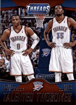 2014-15 Panini Threads - Talented Twosomes #3 Kevin Durant / Russell Westbrook Front