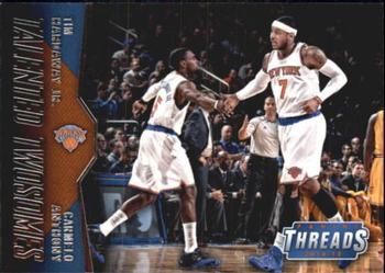 2014-15 Panini Threads - Talented Twosomes #13 Carmelo Anthony / Tim Hardaway Jr. Front