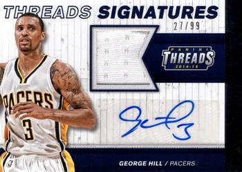 2014-15 Panini Threads - Threads Signatures #65 George Hill Front