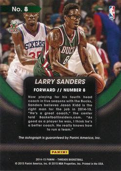 2014-15 Panini Threads - View #8 Larry Sanders Back