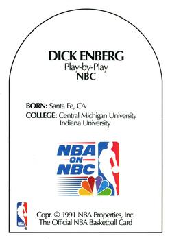 1990-91 Hoops - Announcers #NNO Dick Enberg Back