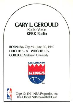 1990-91 Hoops - Announcers #NNO Gary L. Gerould Back