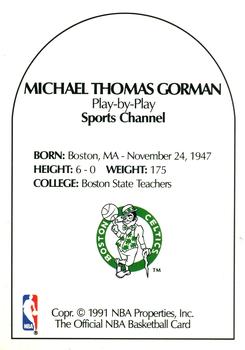 1990-91 Hoops - Announcers #NNO Michael Thomas Gorman Back