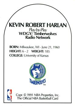 1990-91 Hoops - Announcers #NNO Kevin Robert Harlan Back