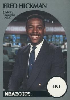 1990-91 Hoops - Announcers #NNO Fred Hickman Front