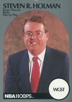 1990-91 Hoops - Announcers #NNO Steven R. Holman Front