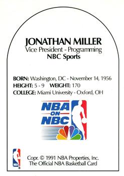 1990-91 Hoops - Announcers #NNO Jonathan Miller Back