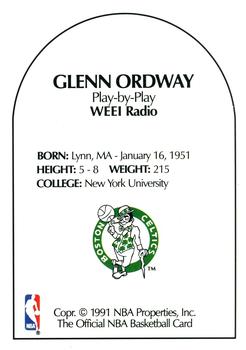 1990-91 Hoops - Announcers #NNO Glenn Ordway Back
