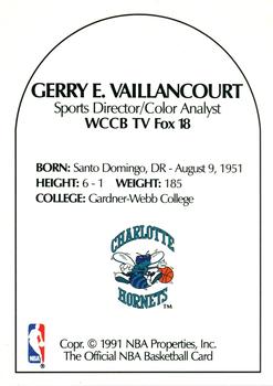 1990-91 Hoops - Announcers #NNO Gerry E. Vaillancourt Back
