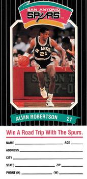 1988-89 Diamond Shamrock San Antonio Spurs #NNO Alvin Robertson Front