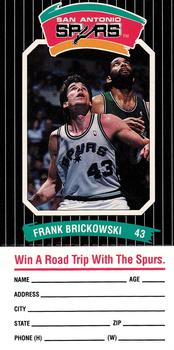 1988-89 Diamond Shamrock San Antonio Spurs #NNO Frank Brickowski Front