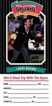 1988-89 Diamond Shamrock San Antonio Spurs #NNO Larry Brown Front