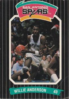 1988-89 Diamond Shamrock San Antonio Spurs - Without Tabs #NNO Willie Anderson Front