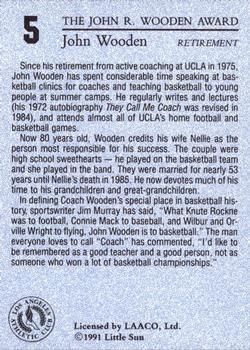 1991 Wooden Award Winners #5 Wooden Summer Camp Back