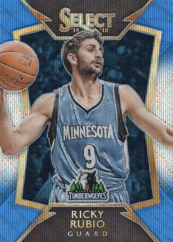 2014-15 Panini Select - Prizms Blue and Silver #32 Ricky Rubio Front