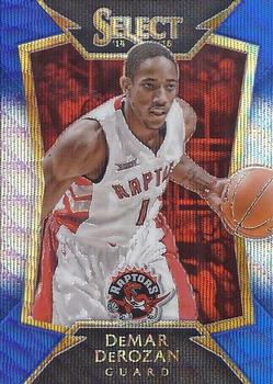 2014-15 Panini Select - Prizms Blue and Silver #44 DeMar DeRozan Front