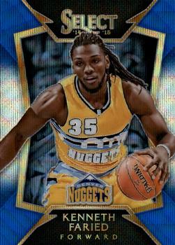 2014-15 Panini Select - Prizms Blue and Silver #62 Kenneth Faried Front