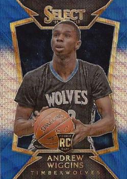 2014-15 Panini Select - Prizms Blue and Silver #100 Andrew Wiggins Front