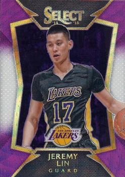 2014-15 Panini Select - Prizms Purple and White #36 Jeremy Lin Front