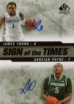 2014-15 SP Authentic - Sign of the Times 2 #SOT2-YP James Young / Adreian Payne Front