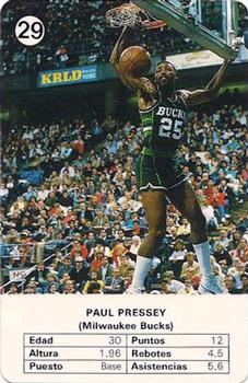1988 Fournier NBA Estrellas #29 Paul Pressey Front